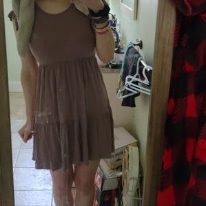 Light brown mini sundress
